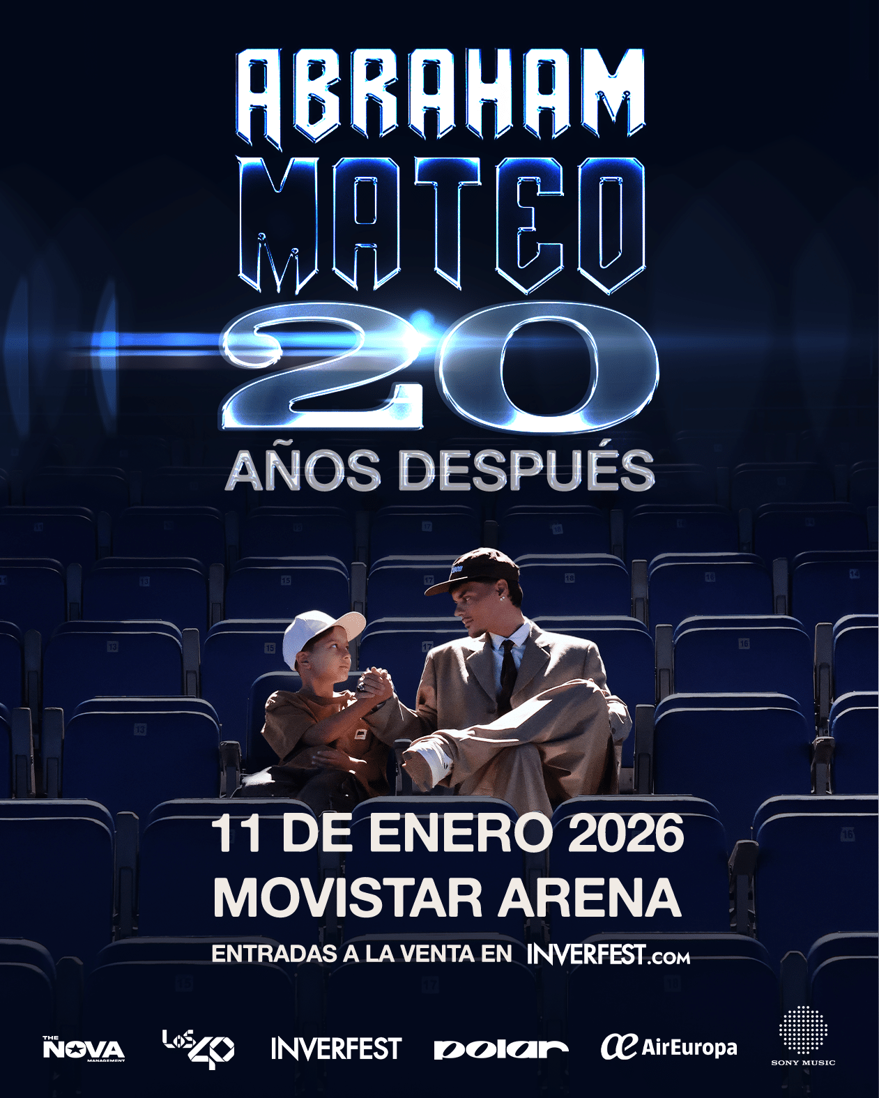 Abraham Mateo celebra 20 años de carrera en el Movistar Arena de Madrid