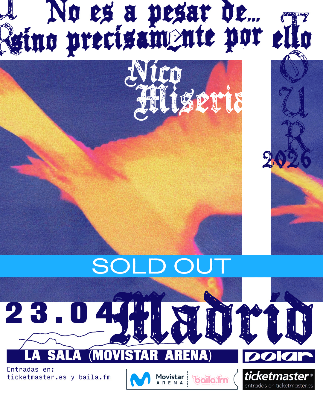 No es a pesar de… sino precisamente por ello tour @ La Sala del Movistar Arena
