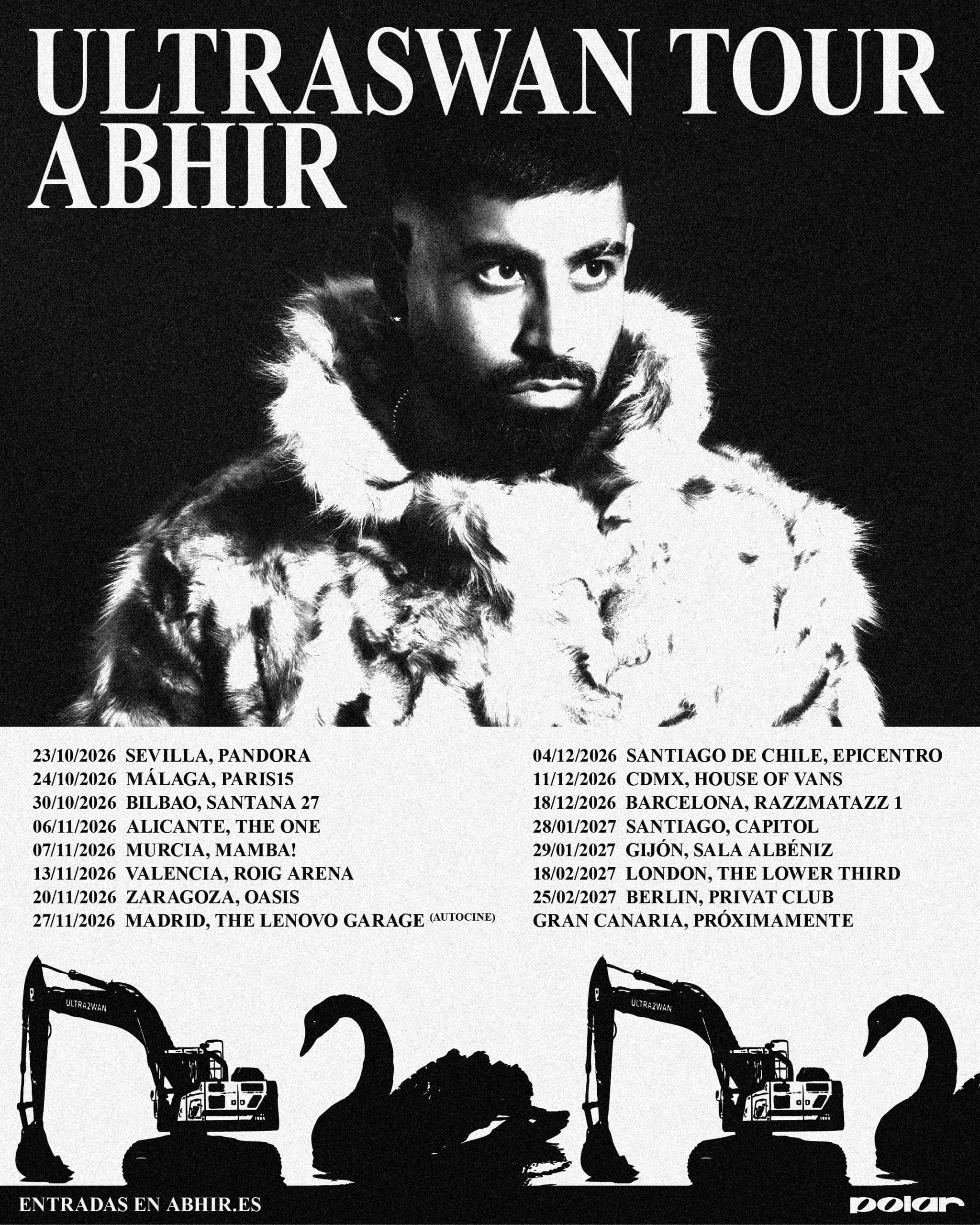 ABHIR PRESENTA ULTRASWAN TOUR:  UNA NUEVA ERA MÁS VISCERAL E IMPREVISIBLE
